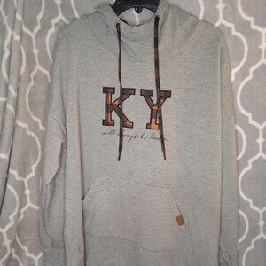 Maurices Hoodie XXL Gray Kentucky Will Always Be Home Hooded Sweatshirt